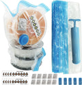 Filament Storage Bag kit 36 pcs,1 Bag Store 2 Spool Total 20, Box 10 Bags/Desiccant/Clip/Humidity Indicator Card/Hand Pump, Vaccum Seal PLA Storage Rack or Using After Filament Dryer Box by ACROSSXD