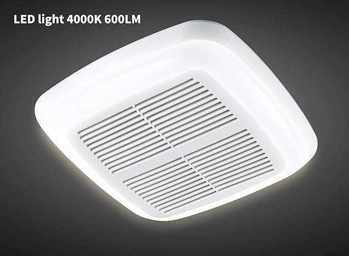 Tech Drive Very-Quiet 80 CFM, 1.5 Sone No Attic access Needed Installation Bathroom Ventilation and Exhaust Fan With LED light 4000K 800LM (80CFM),Ceiling Mounted Fan,Easy to Install - Image 2