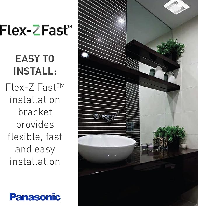 Panasonic WhisperSense Ceiling Mount Bathroom Exhaust Fan with LED Light, Motion & Humidity Sensors, 50-80-110 CFM, FV-0511VQCL1 - Image 5