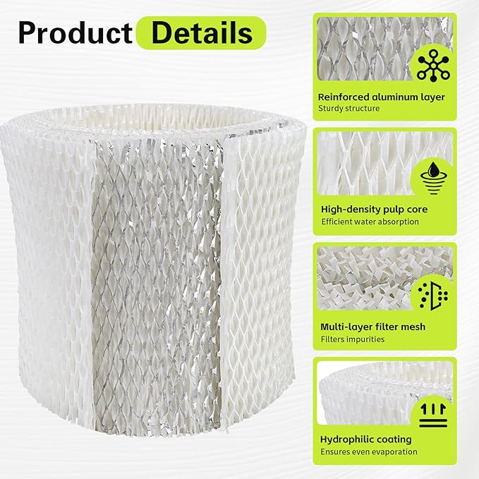 Xastro Upgraded Thickened Humidifier Wick Filter 2-Pack for Pelonis PSU10E1BB, PSU10E1WW, PSU10E2FWW, PSU10E2FBB - Replacement Humidifier Wicking Filter Compatible with Pelonis Humidifier - Image 4