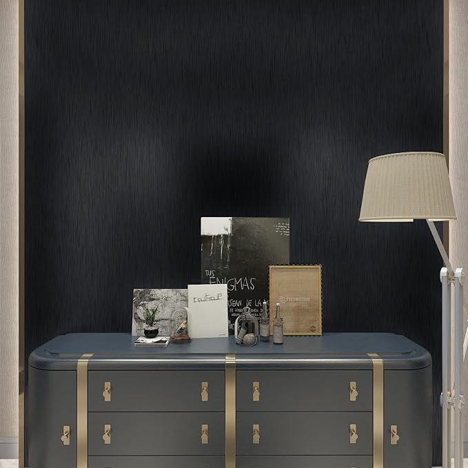 CRE8TIVE Brushed Black Stainless Steel Contact Paper for Appliances 24"x118" Black Peel and Stick Wallpaper Metallic Heat Resistant Waterproof Self Adhesive Vinyl for Kitchen Dishwasher Fridge Cabinet - Image 6