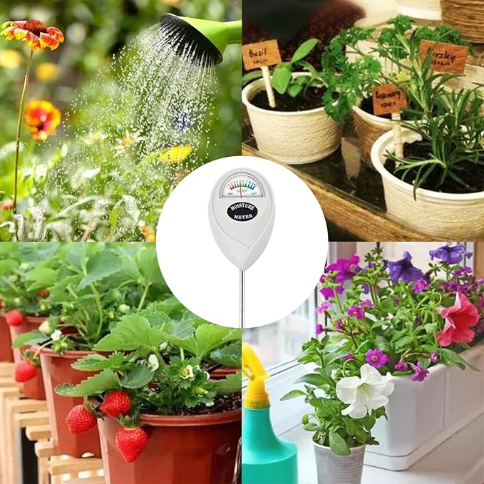 Soil Moisture Meter, Plant Water Meter Soil Meter Moisture Sensor Hygrometer for Indoor Outdoor Plant Care,No Battery Needed(White) - Image 5