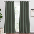 NICETOWN Dark Mallard Blackout Draperies Curtains, 55 inches Wide by 102 inches Long, Pair of Grommet Top Thermal Insulated Blackout Decorative Curtains for Thanksgiving Day & Christmas Decor by NICETOWN