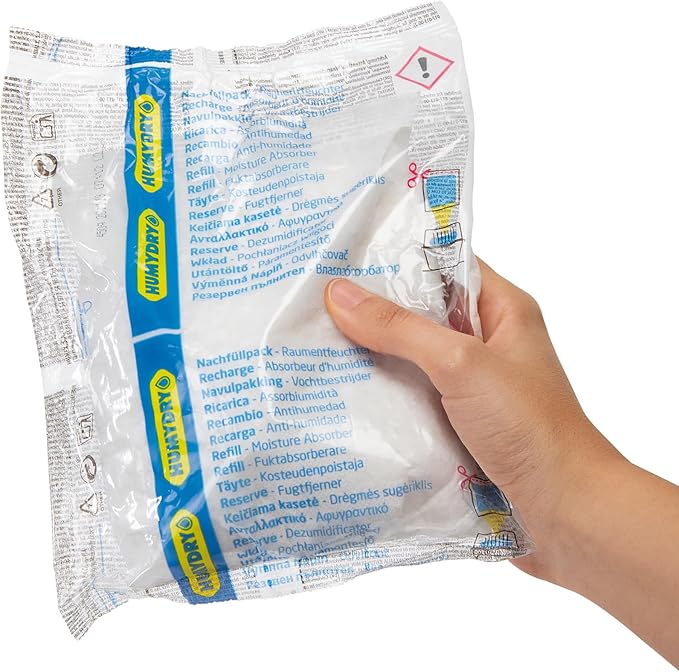 HUMYDRY Moisture Absorber Refills for 15.9 Oz Dehumidifier Device, Pack of 4 Unscented Humidity Absorber Bags, Non Electric Humidity Absorber For Home Closets Bathrooms RVs and Medium Enclosed Spaces - Image 3