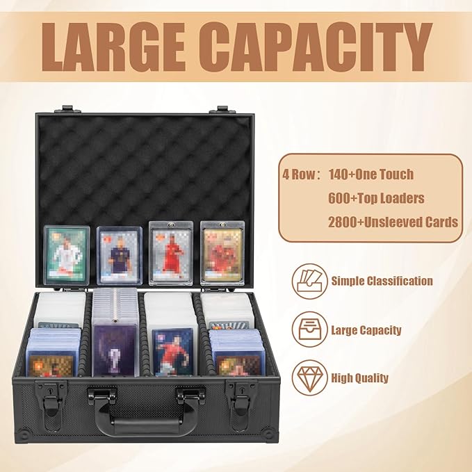 Toploaders Storage Box for 3" x 4" 35pt Rigid Card, Top Loader Storage with 7 Partition Holds 600+ Toploaders, Magnetic Card Holders - Image 2