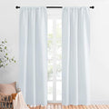 NICETOWN Greyish White Window Curtain Panels - Thermal Insulated Rod Pocket Room Darkening Curtain Sets for Bedroom (Greyish White, 2 Panels, 34 in x 84 in (W x L)) by NICETOWN