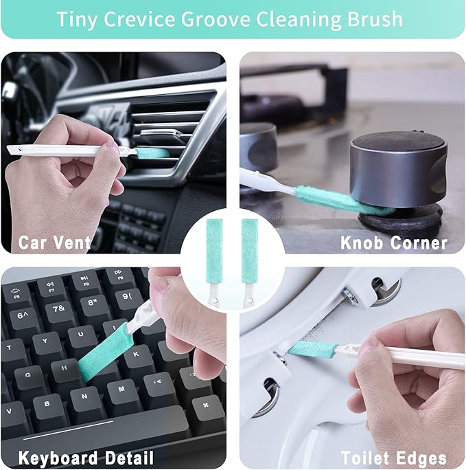 Small Cleaning Brush Tight Spaces, 8pcs Crevice Cleaning Brushes Tool for Household Use, Tiny Cleaning Brush Mini Parts Humidifier Toaster - Image 5