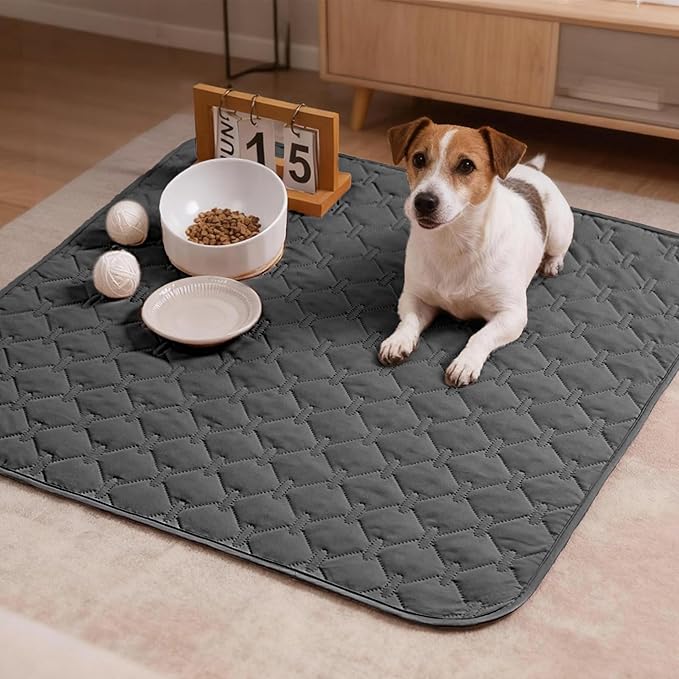 gogobunny 100% Double-Sided Waterproof Dog Bed Cover Pet Blanket Sofa Couch Furniture Protector for Puppy Large Dog Cat, Reversible (30x30 Inch (Pack of 1), Dark Grey/Light Grey) - Image 4