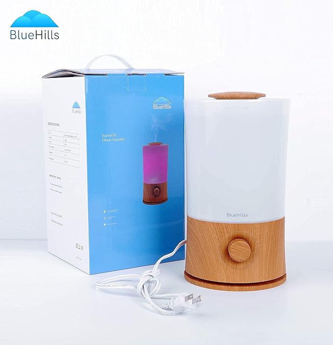 BlueHills Premium 2000 ML XL Large Essential Oil Diffuser Aromatherapy Humidifier for Large Room Home 40 Hour Run Huge Coverage Area 2 Liter Extra Large Capacity Huge Diffuser Wood Grain E005 - Image 5