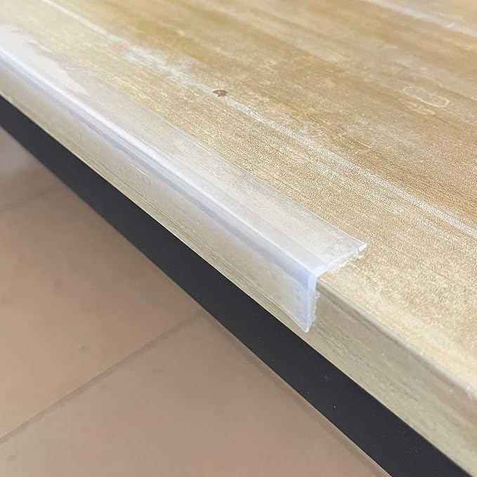 Edge Protector 100% Silicone, Baby Proofing Corners Clear Guards, Pre-Tape Adhesive Soft for Kids Safety, Child Table Cabinets Furniture Bumper (0.8x0.8in(Width), 3 Foot (Pack of 1)) - Image 3