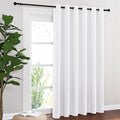 NICETOWN Room Divider Curtain 132 Inches Long, Wide Blackout Sliding Door Curtain for Bedroom, Room Darkening Privacy Window Curtain for Patio Door (1 Panel Set, White, 80 x 132 Inch) by NICETOWN