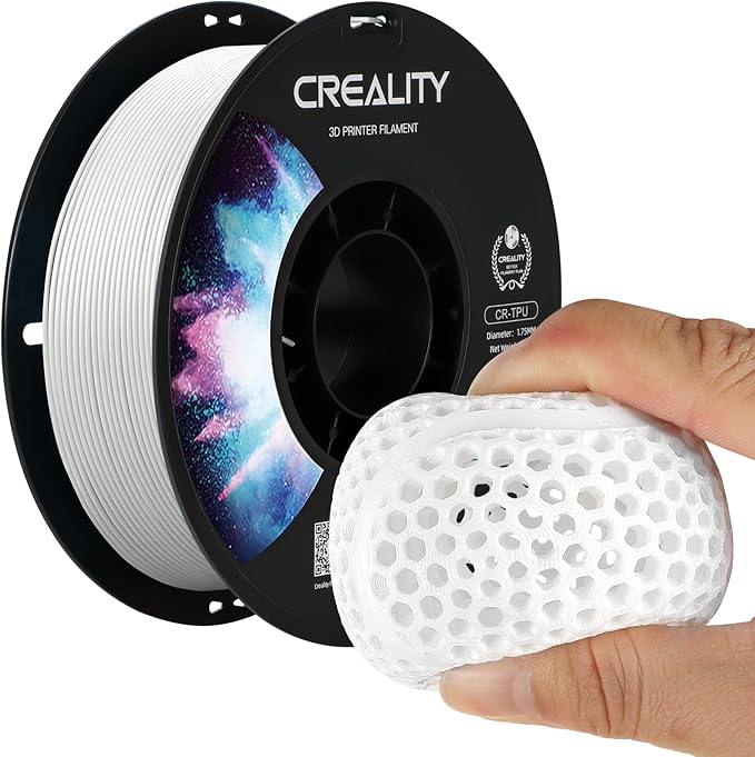 Official Creality TPU Filament, Flexible 3D Printer Filament 1.75mm, 95A Shore High Hardness & Resilience, Dimensional Accuracy +/- 0.03 mm for Most FDM 3D Printers by Creality