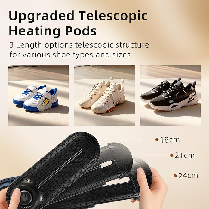 Electric Boot Dryer, Shoe Warmer with IC Controller, Footwear Travel Dryers Silent with 3/6/9 Hours Timer - Image 5