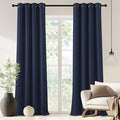 NICETOWN Navy Blue Blackout Window Curtain for Doorway - Grommet Privacy Window Treatment Energy Saving Thermal Insulated Room Darkening for Bedroom (1 Panel, W46 x L90) by NICETOWN
