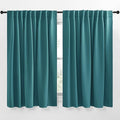 NICETOWN Living Room Blackout Draperies - (Sea Teal Color) W70 x L63, 2 Pieces, Room Darkening Window Blackout Drape Panels by NICETOWN