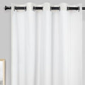 DriftAway Thermal Insulated 100 Percent Darkening Blackout Curtain Liner 2 Panels Each Liner Size 50 Inch by 50 Inch Rings Included Off White Panel by DriftAway