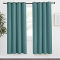 NICETOWN Blackout Drape for Nursery, Sea Teal, Single Panel, 55 by 78-inch, Home Fashion Thermal Insulated Blackout Room Darkening Curtain/Drapery with Ring Top by NICETOWN