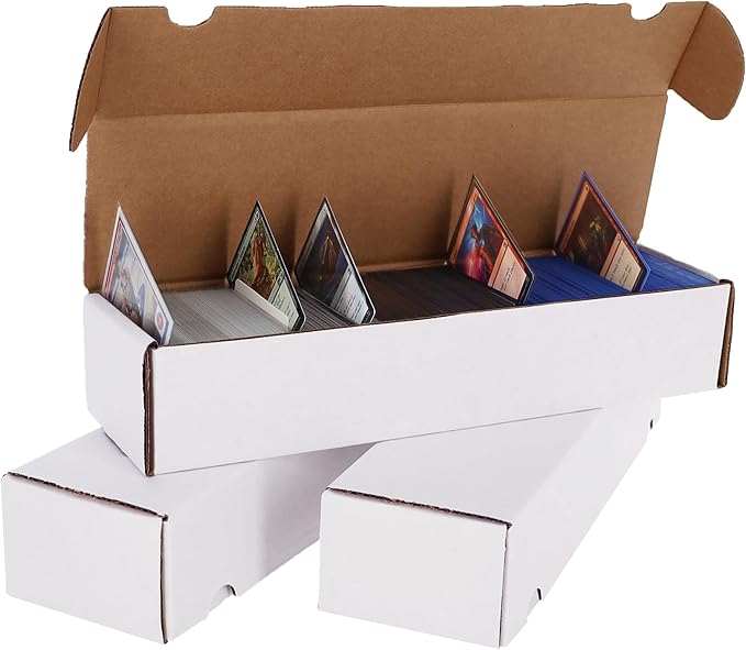 BCW 800ct Trading Card Storage Boxes - 3 Pack | Organizer for Sports Cards, MTG, Pokemon, and Card Games by BCW