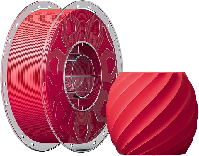 Creality PLA Filament 1.75mm Red, 3D Printer Filament 1kg (2.2lbs) Spool, High Toughness & Warp-Free, Dimensional Precision ±0.03mm, Printing Filament for All FDM 3D Printers by CREALITYFALCONLASERENGRAVER