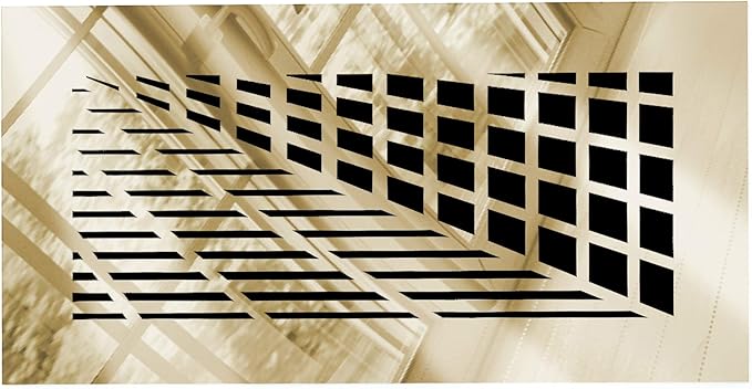 Saba Air Vent Covers Register - Acrylic Fiberglass Grille 14" x 6" Duct Opening (16.5" x 8.5" Overall) Gold Mirror Finish Decorative Cover for Walls and Ceilings (not for Floor use), Vivian by SABAHomeDecor