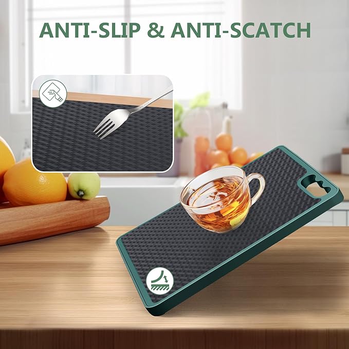 Shelf Liners, Non-Adhesive Drawer Liner, Waterproof & Oil-Proof Kitchen Cabinet Cupboard Liner Plastic EVA Material BPA Free Fridge Liner Mats Paper Protector for Shelves (Black/24in x 240in) - Image 4