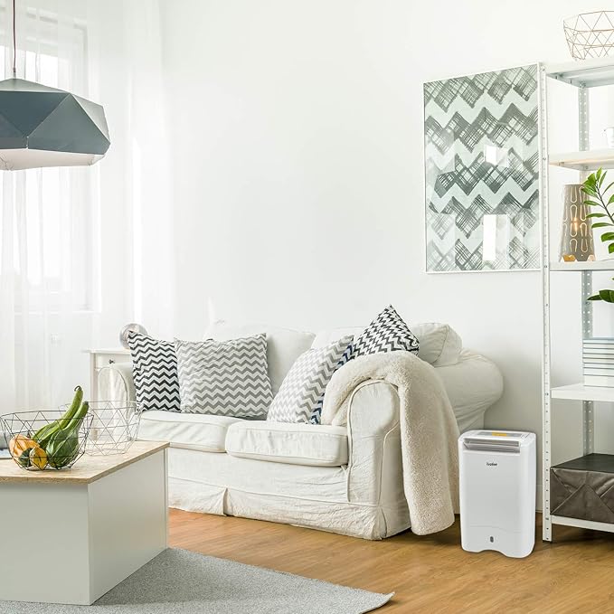 Ivation 19 Pint Small-Area Desiccant Dehumidifier Compact and Quiet - with Continuous Drain Hose for Smaller Spaces, Bathroom, Attic, Crawlspace and Closets - for Spaces Up to 410 Sq Ft - Image 6
