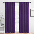 NICETOWN Blackout Draperies Curtains 84 Long - Easy Care Thermal Insulated Rod Pocket Blackout Curtains/Draperies for Patio Door - 1 Pair, Royal Purple, 42 inches Wx84 L by NICETOWN