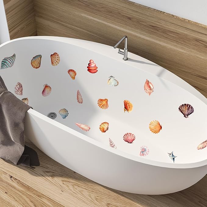 18Pack Bathtub Non Slip Stickers,Guppy Grips Bath Stickers with 61 Ocean Animals That Kids Love,Large Size Adhesive Stickers for Bathtub,Shower Floor,Baby Bath Tub - Image 6