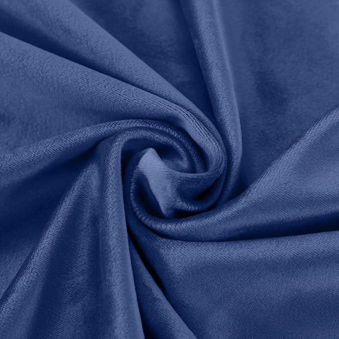 ChadMade Extra Wide Blackout Lined Premium Velvet Curtain Ocean Blue 120Wx96L Inch (1 Panel), Eyelet Grommet for Livingroom Bedroom Theater Studio, Leon Collection - Image 6