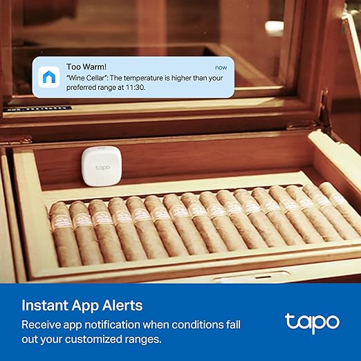 TP-Link Tapo Smart Temperature and Humidity Sensor T310, White, Requires Tapo Hub, High-Accuracy Swiss-Made Sensor, Real-Time Notifications, Free Data Storage, Long-Lasting Performance - Image 5