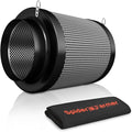 Spider Farmer 6 Inch Air Carbon Filrer Smelliness Control with Premium Australia Virgin Charcoal for Inline Duct Fan, Grow Tent Odor Control, Hydroponics, Pre-Filter Included, Reversible Flange by SpiderFarmer