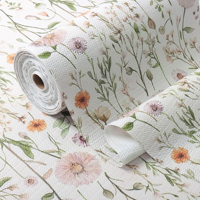 Drawer and Shelf Liner for Kitchen Cabinets Non Adhesive Drawer Liners Floral Cabinet Liner Strong Grip Non Slip Shelf Liners Waterproof Kitchen Shelves Cupboard Liner Easy to Clean 23.6IN x 10FT by Tatyanna