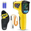 MESTEK Infrared Thermometer Gun -58°F to 1472°F, Digital Temperature Gun/K-Type Probe -14°F~932°F, Humidity Sensor, IR Laser Temp Gun with Color LCD for Cooking Pizza Oven BBQ HVAC Home-Industrial by MESTEK