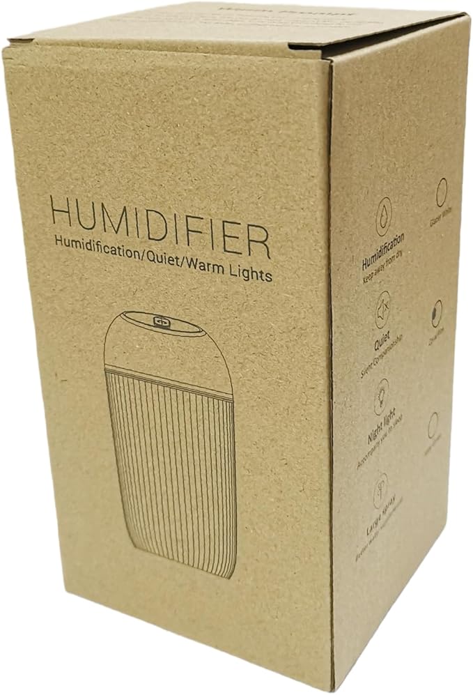 Mini USB Humidifier - Large Capacity, Ultra-Quiet 20dB, 2 Modes (Continuous/Intermittent) with Anti-Dry Burn & Night Light, Nano Mist for Room/Car/Office Desk (<10㎡) (White, 420ml) - Image 8
