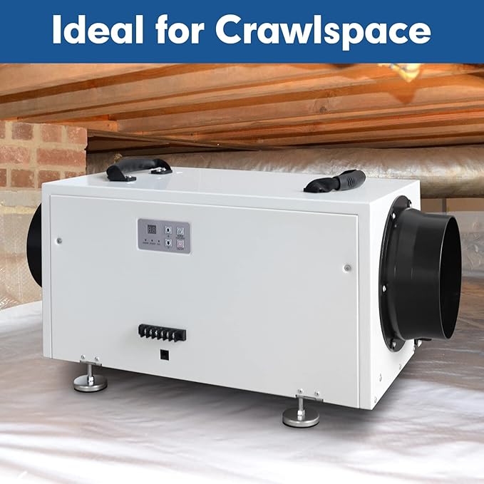 HD70 168 pints Crawlspace Dehumidifiers for Basements, Commercial Dehumidifier for Home, Garages, Water Damage Restoration, dehumidifiers for Crawl Space ETL Listed - Image 4