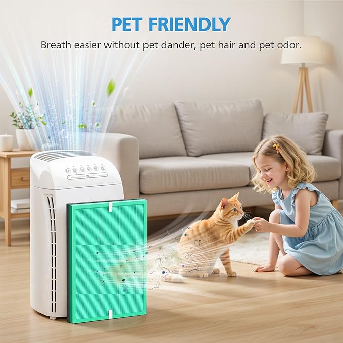 MSA3 Pet Odor Filter Replacement, Compatible with Membrane Solutions MSA3/MSA3S Air Purifier, Upgraded 4-in-1 Filter, 2-Pack, Pet Version - Image 5