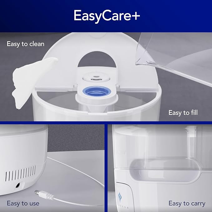 Vicks EasyCare Plus Top Fill Filter-Free Cool Mist Humidifier, Small Room–For Vapors 2 Ways –Works with Vicks VapoPads and VapoSteam, White - Image 6