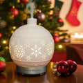 Earnest Living Christmas Ball Essential Oil Diffuser White Ceramic 100 ml Diffuser Home Décor, 7 Color Lights, Timers, Auto Off Cool Mist Humidifier Aromatherapy Diffuser by EarnestLiving