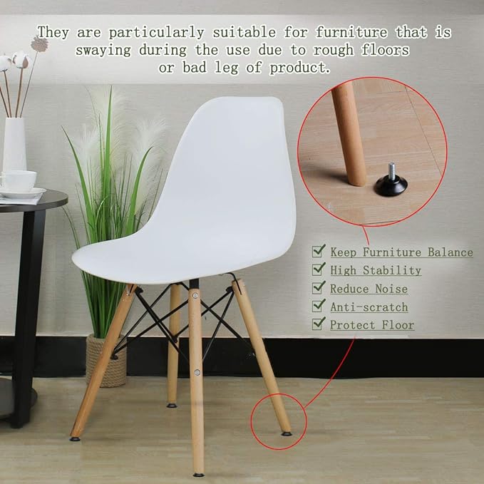 uxcell M8 x 25 x 40mm Screw on Furniture Glide Leveling Feet Floor Protector Pad Adjuster for Cabinet Chair Leg 8 Pack - Image 6