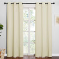 NICETOWN Long Curtains for Windows, Eyelet Top Room Darkening Panels/Drapes for Living Room (Beige, 2 Panels, W42 x L84 inches) by NICETOWN
