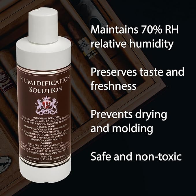 Humidor Solution 8oz (2-Pack) - Humidifier Liquid - Premium Formula - 70% RH - Image 2