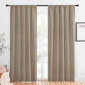 NICETOWN Window Curtains Blackout Drapes, Taupe, 1 Pair, 52 by 84-Inch, Thermal Insulated Solid Rod Pocket Blackout Curtains/Draperies for Living Room by NICETOWN