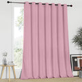 NICETOWN Blackout Patio Curtains 100 x 95 Inches Long for Sliding Door Extral Wide Blackout Curtain Panels Thermal Insulated Room Divider - Grommet Top, 100" W x 95" L, 1 Panel, Rouge Pink by NICETOWN