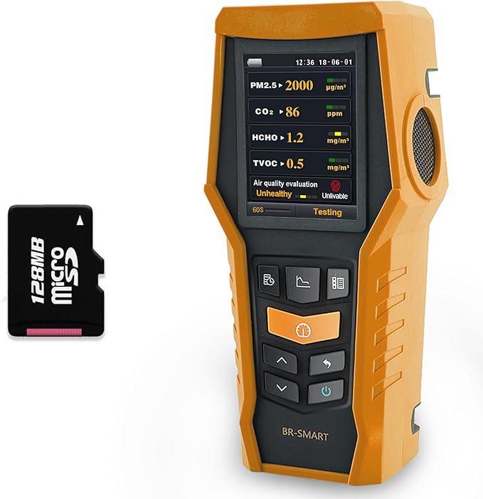 Smart Air Quality Meter Indoor 11-in-1 Air Monitor PM1.0 PM2.5 PM10 Dust TVOC VOC Detector HCHO Tester with Data Record for Home Office (126S) - Image 9