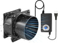 3.15" 12V Axial Exhaust Vent Fan with 3" Square to Round Duct Plate Stepless Speed Control Smoke Extractor Fan Kit for 3D Printer Enclosure Laser Engraver Soldering Small Grow Tents by AMCHIXIN