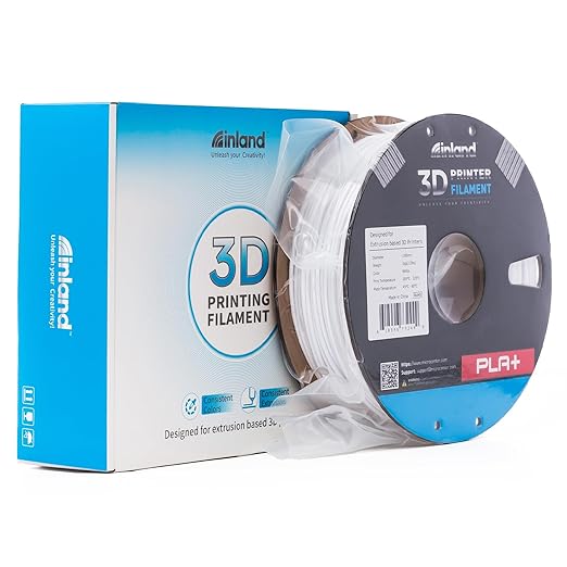 INLAND Micro Center PLA+ 3D Printing Filament 1.75mm - PLA Pro Dimensional Accuracy +/- 0.03 mm - 1kg Cardboard Spool (2.2 lbs) (1 Pack White, 2.85mm) - Image 8