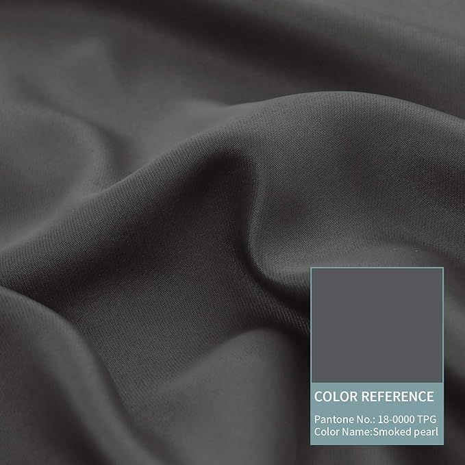 BGment Short Blackout Curtains 30 Inch Length 2 Panels, Thermal Insulated Total Light Blocking Curtains for Bedroom, Grommet Window Drapes with Thick Black Liner, 42 Inch Wide Each Panel, Dark Grey - Image 6