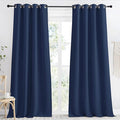 NICETOWN Blackout Curtain Panel, Navy Blue, 55 inches Wide by 96 inches Long, 1 PC, Light Blocking Room Darkening Drape/Drapery for Nursery Room, Ring Top by NICETOWN
