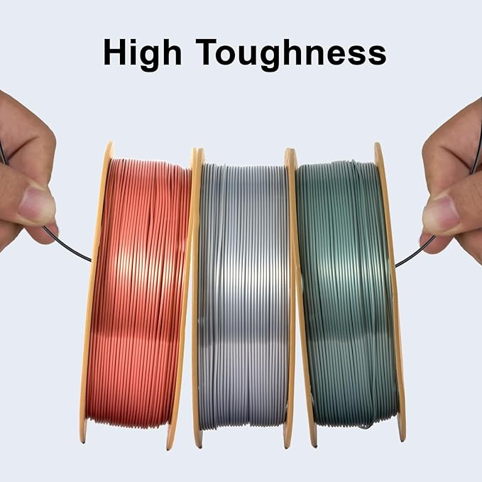 ERYONE Silk PLA Filament for 3D Printer, 1.75mm +/- 0.03mm, 1kg (2.2LBS)/Spool,Silk Emerald Green - Image 2