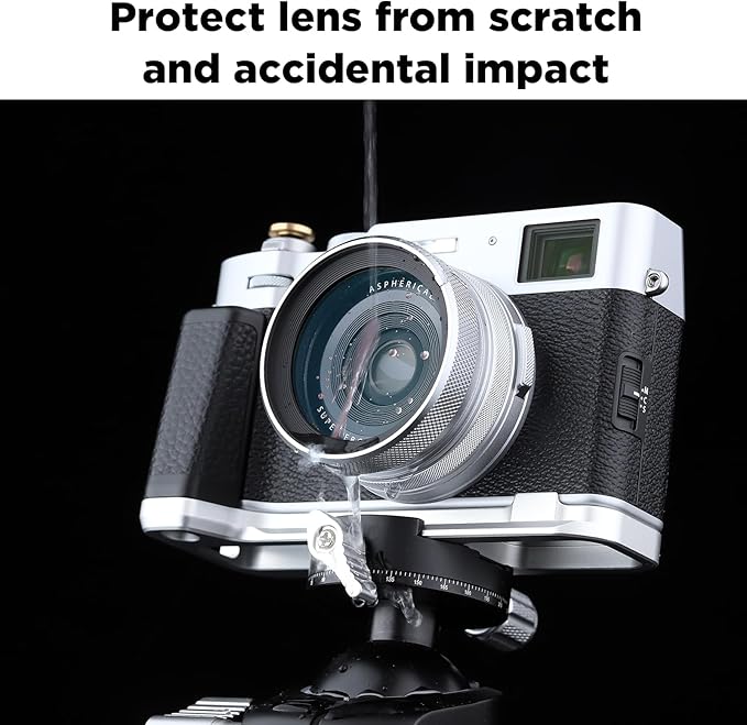 Haoge LUV-X54W Metal Lens Hood with MC UV Protection Multicoated Ultraviolet Lens Filter for Fujifilm X100VI Fuji X100V Camera Silver - Image 7
